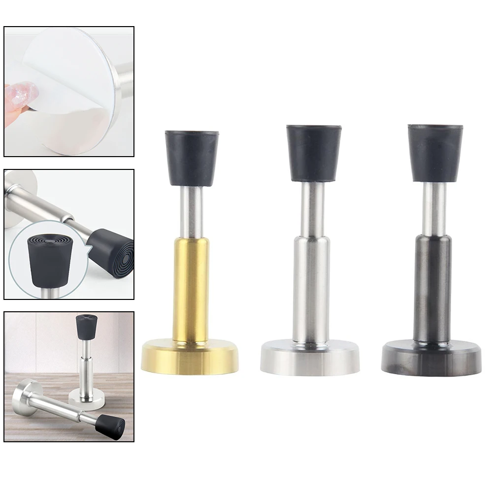 2 Installation Options Anti Collision Doorstop Adhesive Door Stopper Stylish Home Decor Anti-collision Rubber Damage Prevention