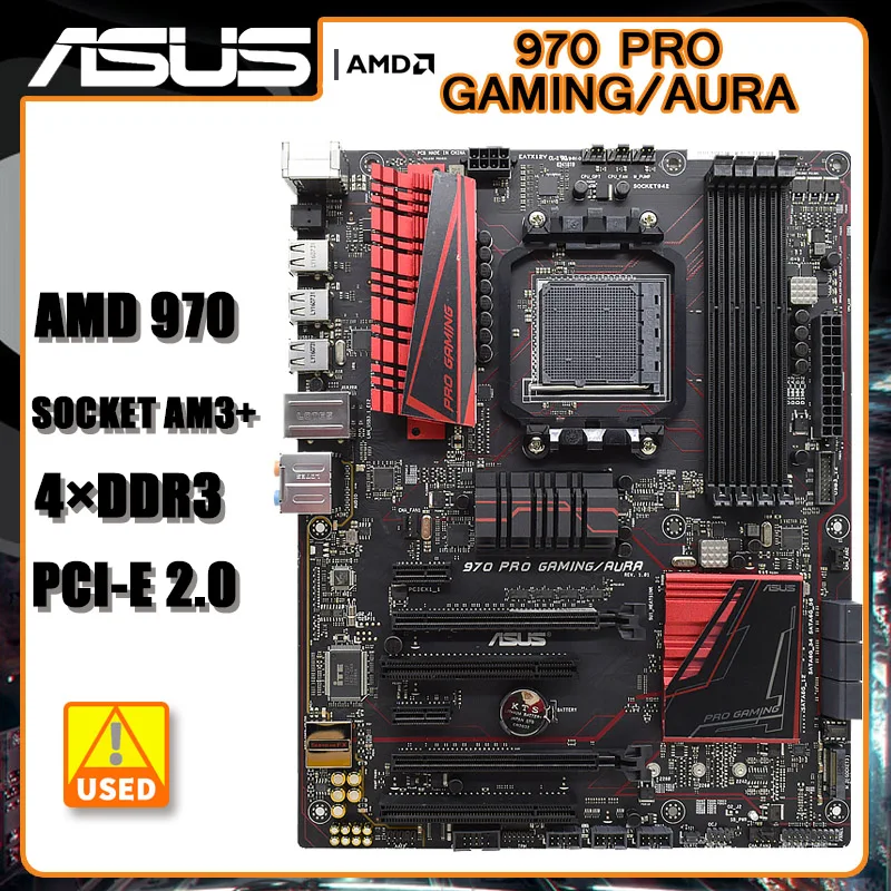 Am3+ Motherboard Asus 970 Pro Gaming/aura Motherboard Am3+ Ddr3 32gb Amd 970  Usb3.1 M.2 Pci-e 2.0 For Athlon Iix4 620e Cpus - Motherboards - AliExpress