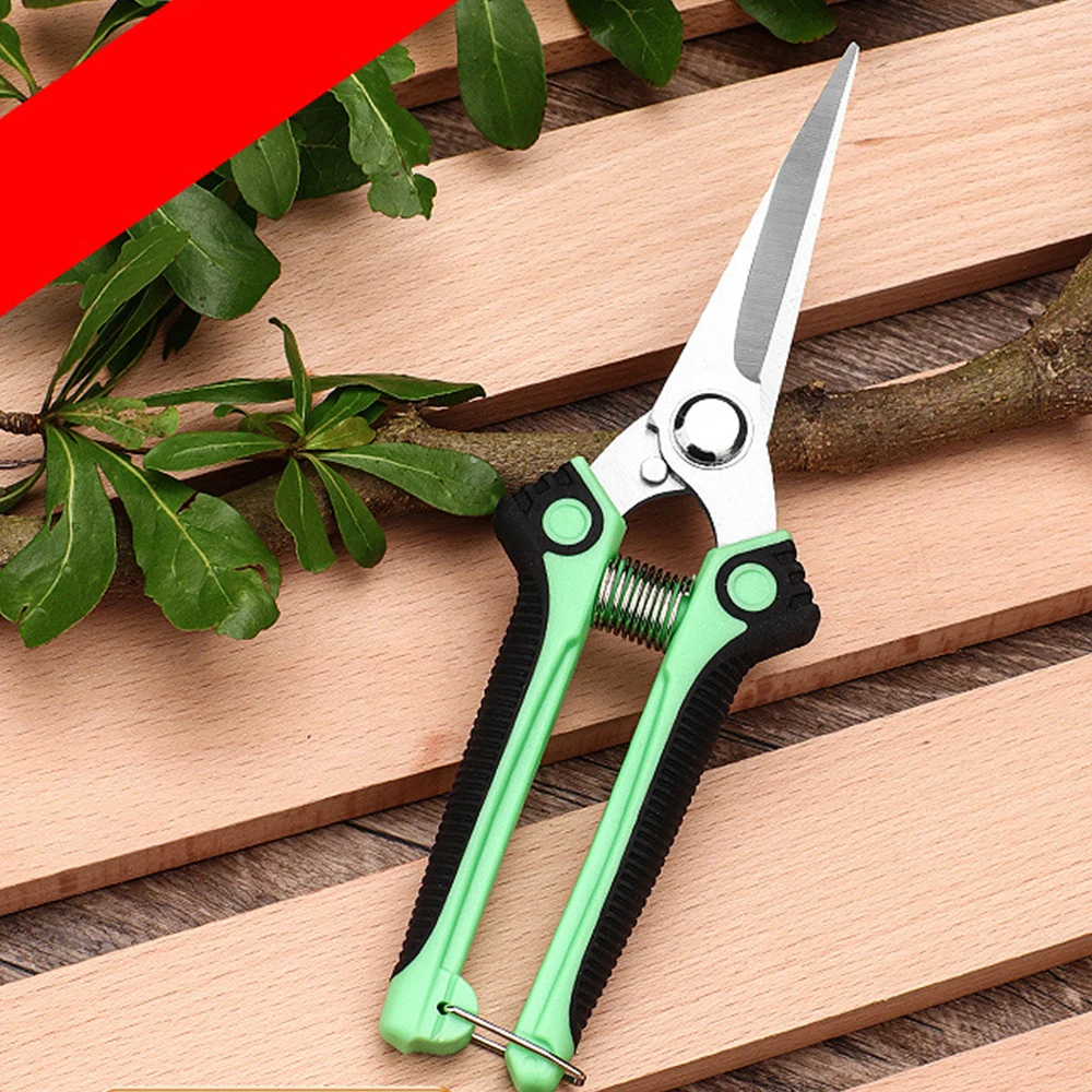 Pruner Gardening Hand Pruning Shear Straight Stainless Steel Blades Ultra Sharp Garden Scissors For Flowers Harvesting Fruits garden scissors pruning shears garden tools garden pruner