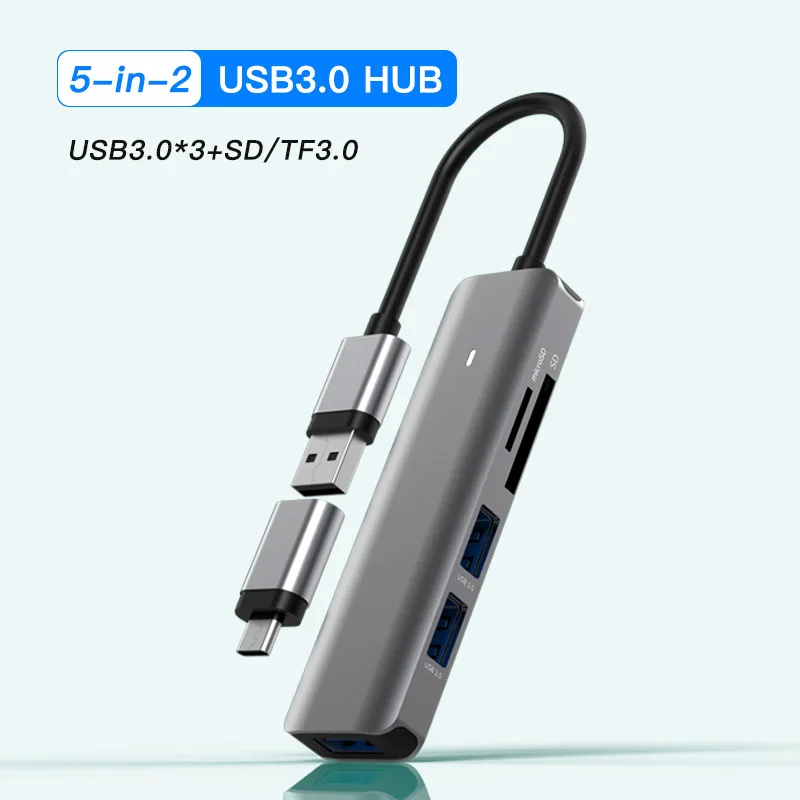 

Type C Dock USB 3.0 HDMI High Speed Hub Five in One Dock High Definition Multifunctional Notebook Converter Multifunctional Hub