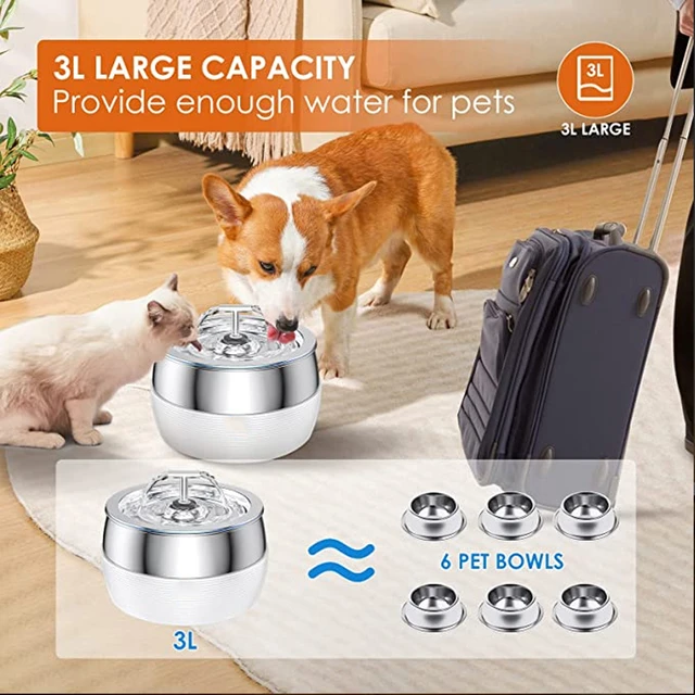 Fuente de agua automática para gatos con Sensor, dispensador de agua para  mascotas, tazón de agua para interiores - AliExpress