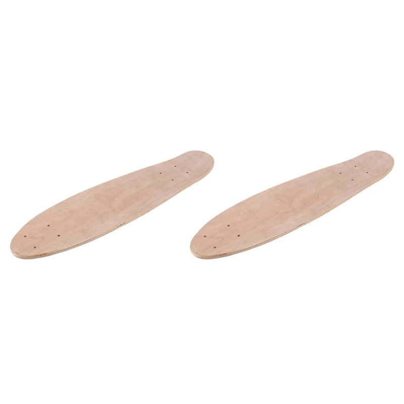 

2Pcs 22Inch Blank Skateboard Deck Natural 55.5X15cm Maple Banana Sliding Cruising Skating Single Rocker Board DIY Decks