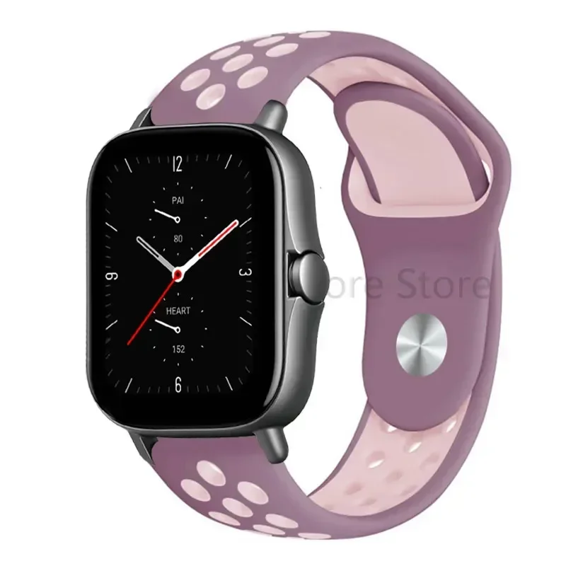 Silicone Sport Watch Band Replacement - Adjustable Strap for Smartwatches (20mm/22mm)
