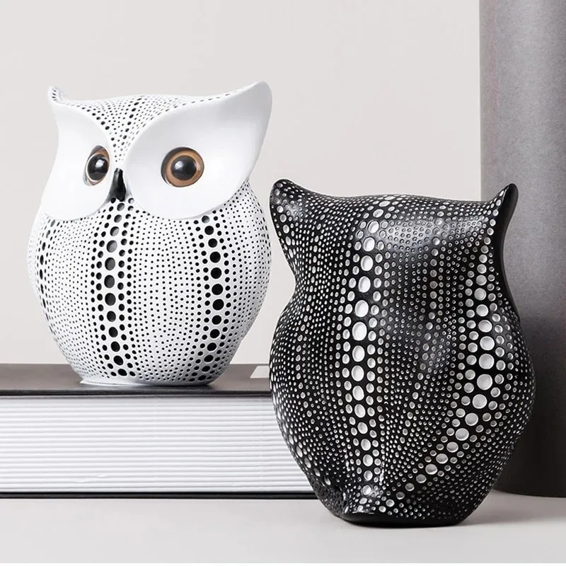 Resin Owl Statue Living Room Decoration Accessories Desk Decoration Statue Decorations for Home Figurines & Miniatures 2025