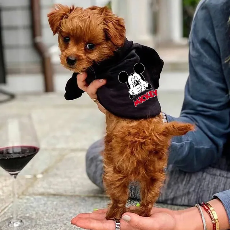 Disney Pet Dog Clothes Mickey Minnie Hoodies For Small Medium Dogs Sweatshirt pet clothes