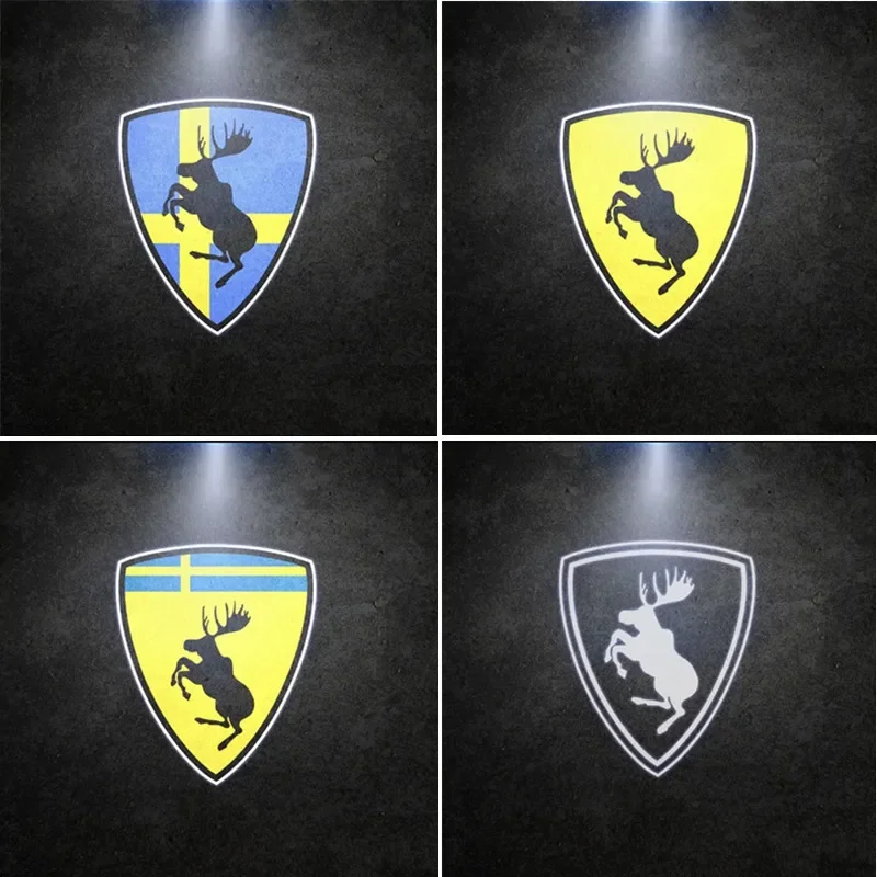 

Prancing Moose Swedish Flag Logo LED Car Door Welcome Lights for Volvo XC40 XC60 S90 S60 S80 XC90 V90 V60 Ghost Shadow Projector