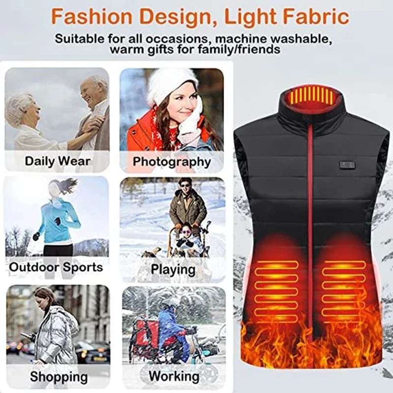 Heated Jacket Women 9 Heated Vest Zones Electric Heated Jackets