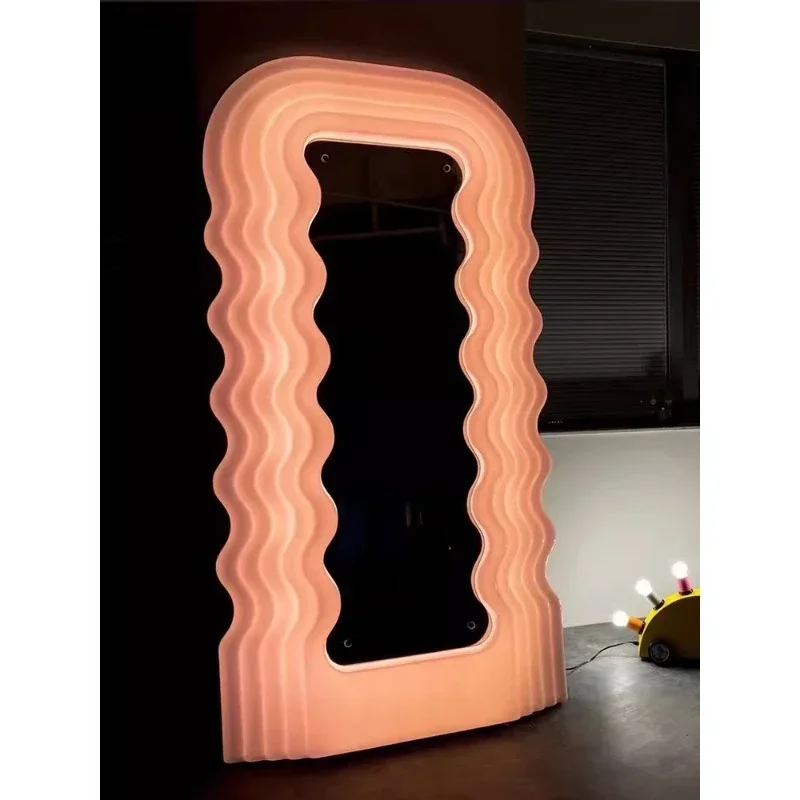 

INS Wave Light-Emitting Full Body Shaped Floor Art Creative Intelligent Simple Modern Dressing Mirror