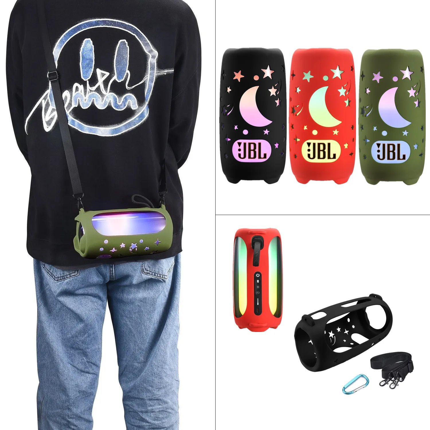 1 Pz Jbl Pulse 5 Bluetooth Audio Silicone Protector Spedizione Gratuita