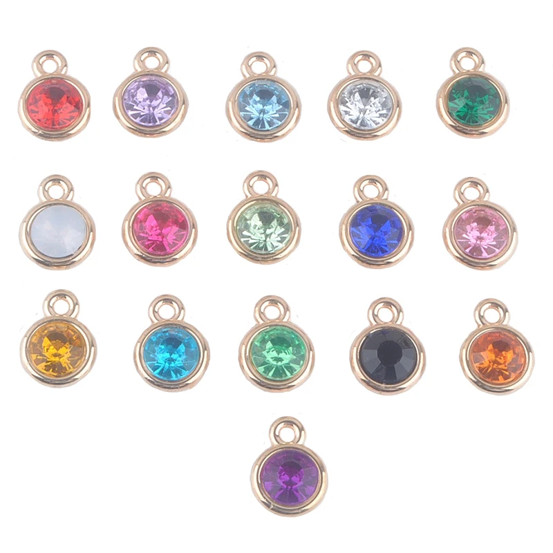 Gold birthstone charms for necklace Clearance