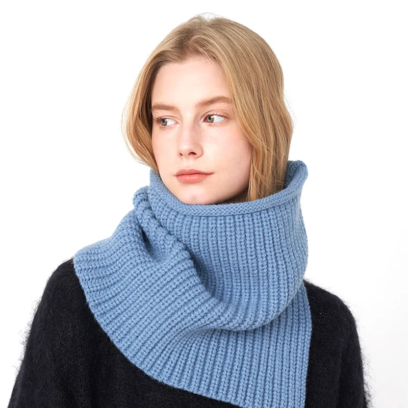 

Pullover Scarf False Collar Winter Woman Solid Color High Collar Neck Guard Detachable Windproof Warm Clothes Accessories