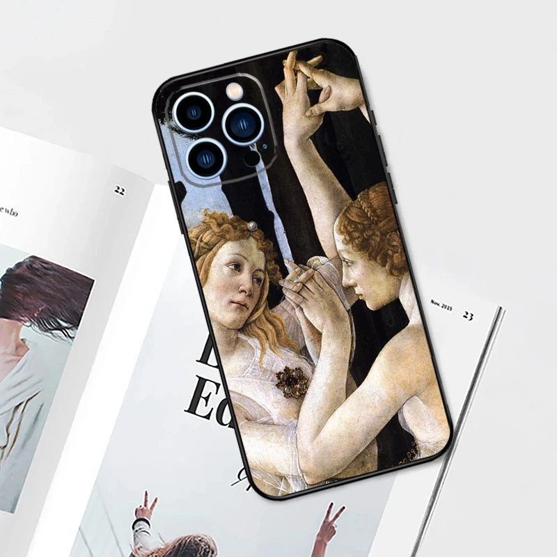 Sandro botticelli Renaissance art Case For iPhone 17 Pro Max 11 14 15 16 Pro Max 12 13 mini 16 Plus 16e 17 Air Phone Cover — view 2