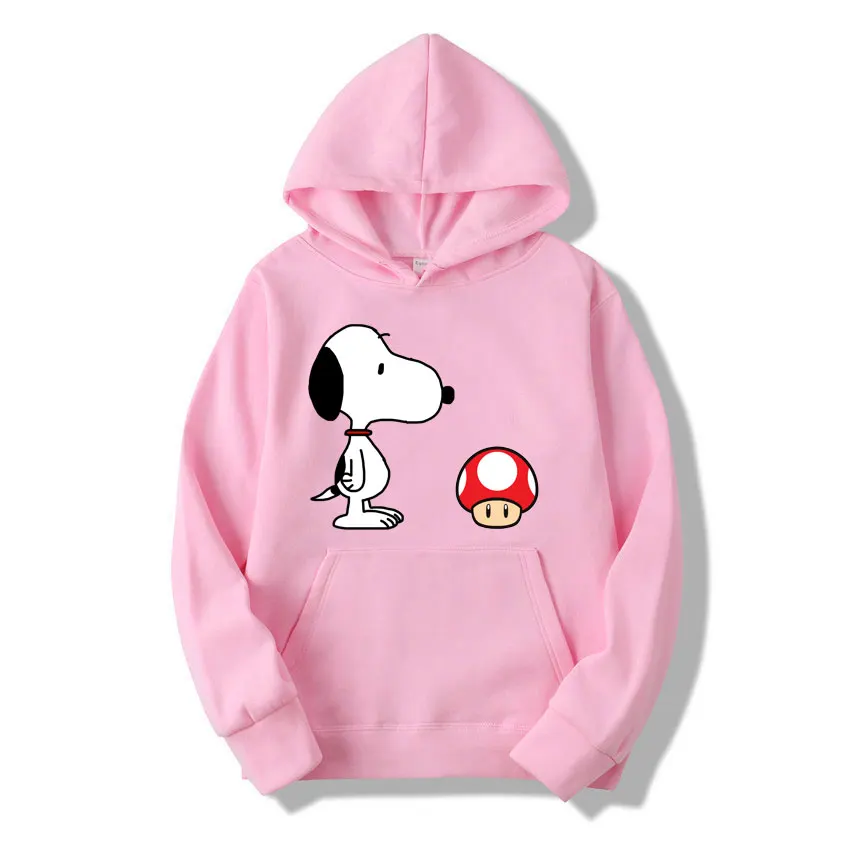 

2024 New Hot Women Hoodie peanuts Snoopy Cartoon Anime Men Sweatshirt Autumn and Winter Couple Oversized Pullover