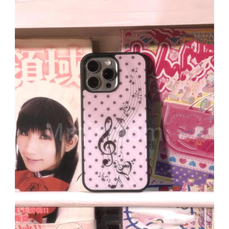 Musical Note Wave Point Shockproof Phone Case - Y2K Bumper Cover