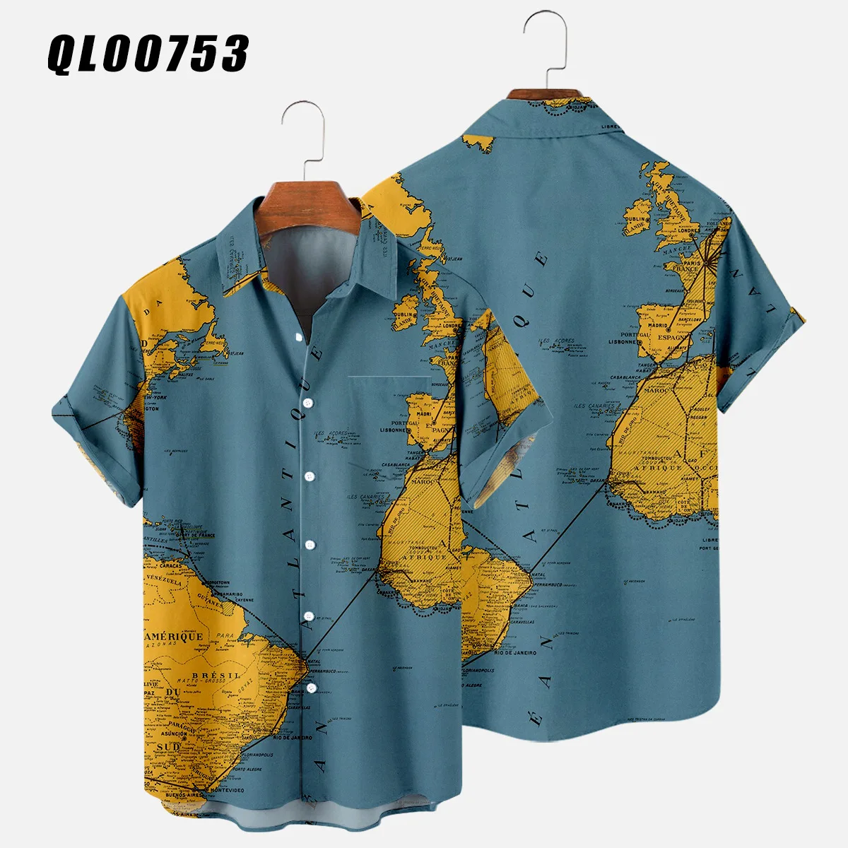 Mexico Map Outlines Print Camicie da uomo a maniche corte