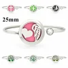 25mm 316L Stainless Steel Aromatherapy Bangle diffuser locket Bracelet Jewelry free 10pcs pads 1