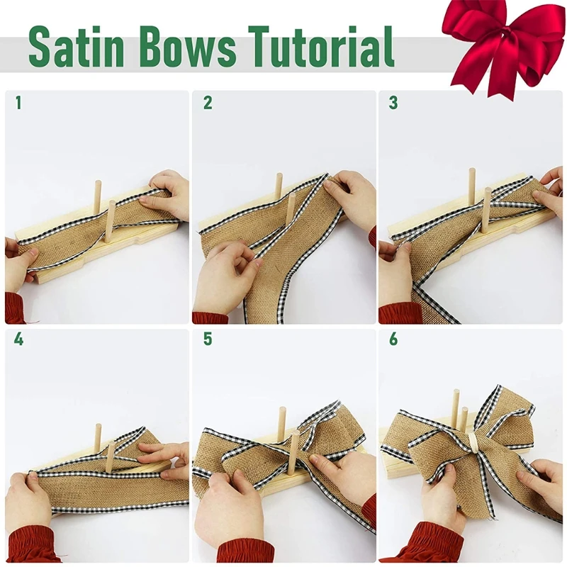 

Multipurpose Bow Maker for Ribbon Wooden Tool for DIY Crafts Valentine's Day