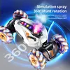 4WD RC Drift Car With Music Led Lights 2.4G Gesture Radio Remote Control Spray Stunt Car 360° Rotating Climbing Car Toys Gift 4
