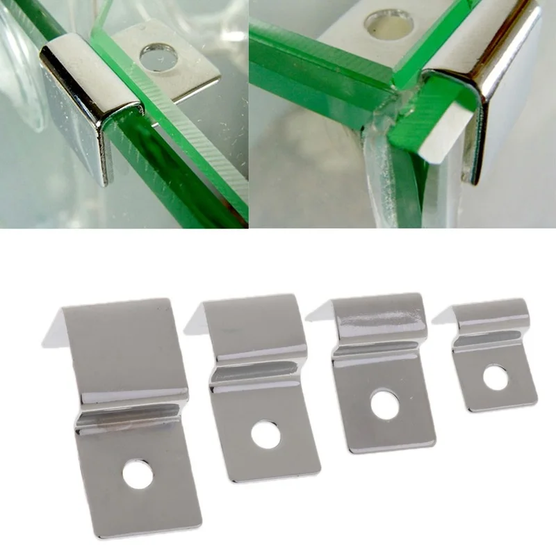 Stainless Steel Aquarium Fish Tank Glass Cover Support Non-Slip Holders 4Pcs Aquarium Accessories Universal Lid Clips 5-19mm aquarium accessories,aquarium suction cup,aquarium clip holders,aquarium clip holder