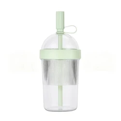 Reusable 17oz Drinkware with Lid and Straw - Portable Cold Drink Tumbler for Travel, Home, and Office (Green)