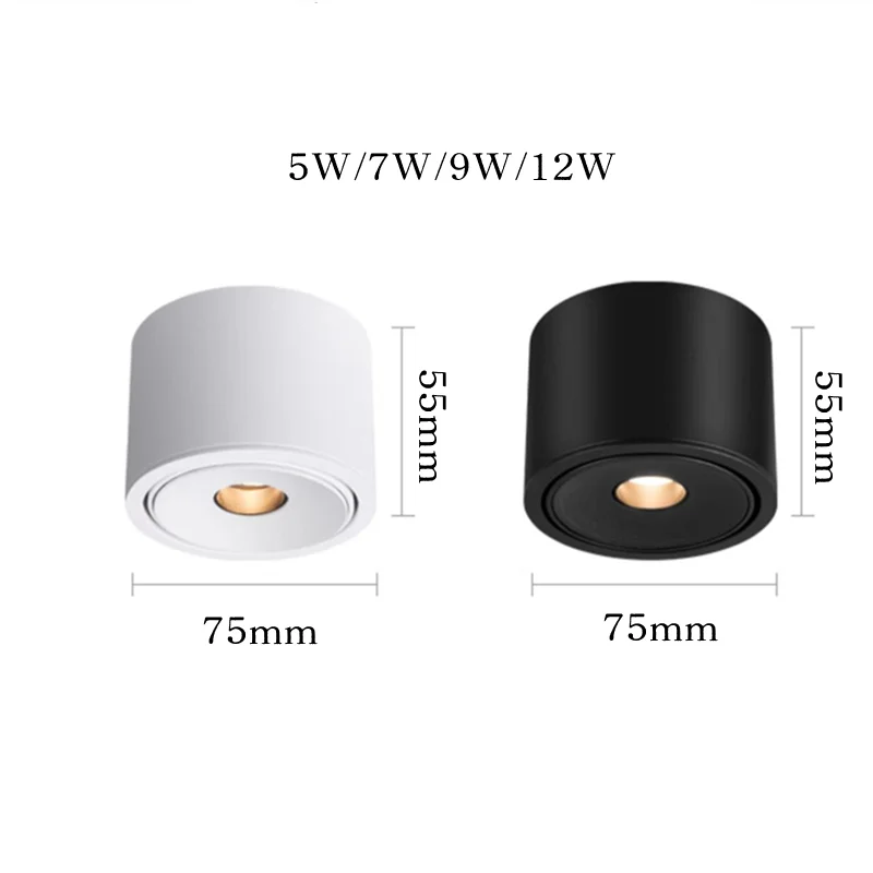 Dimming 3&deg;8&deg;15&deg;24&deg; Beam Angle LED Ceiling Light 5W7W9W Surface mounted downlight Hotel Exhibition Hall Museum Key lighting