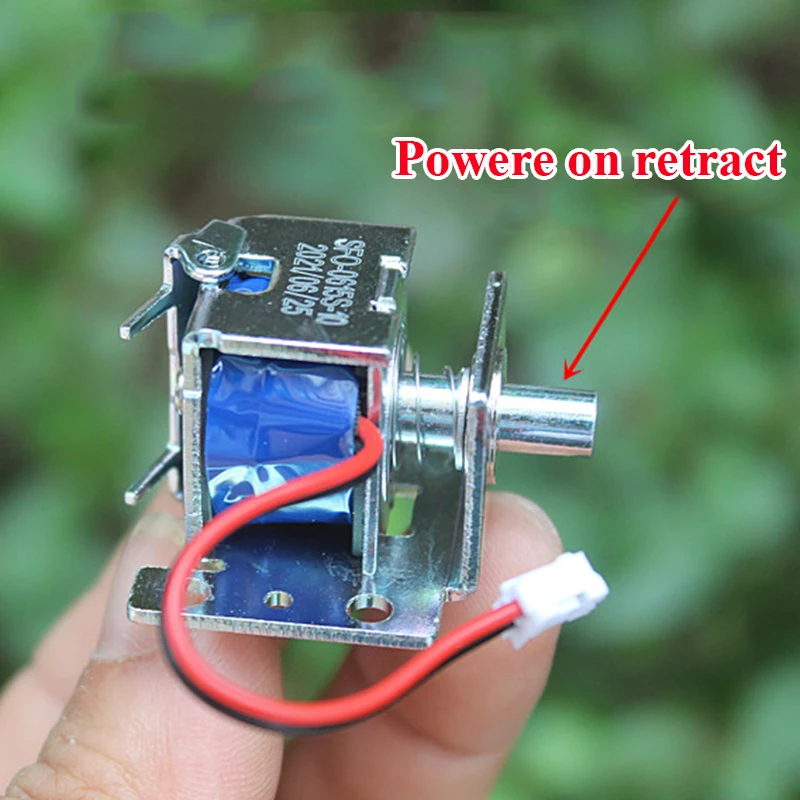 SFO-0615S DC 5V-12V Micro Solenoid Electromagnet Plunger Suction Push-Pull Type Electric Solenoid Magnet for Electronic Lock