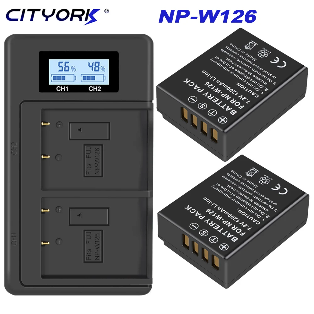 CITYORK np w16 NP-W126 NPW126 аккумулятор + ЖК двойное зарядное устройство для Fujifilm Fuji X-Pro1 XPro1