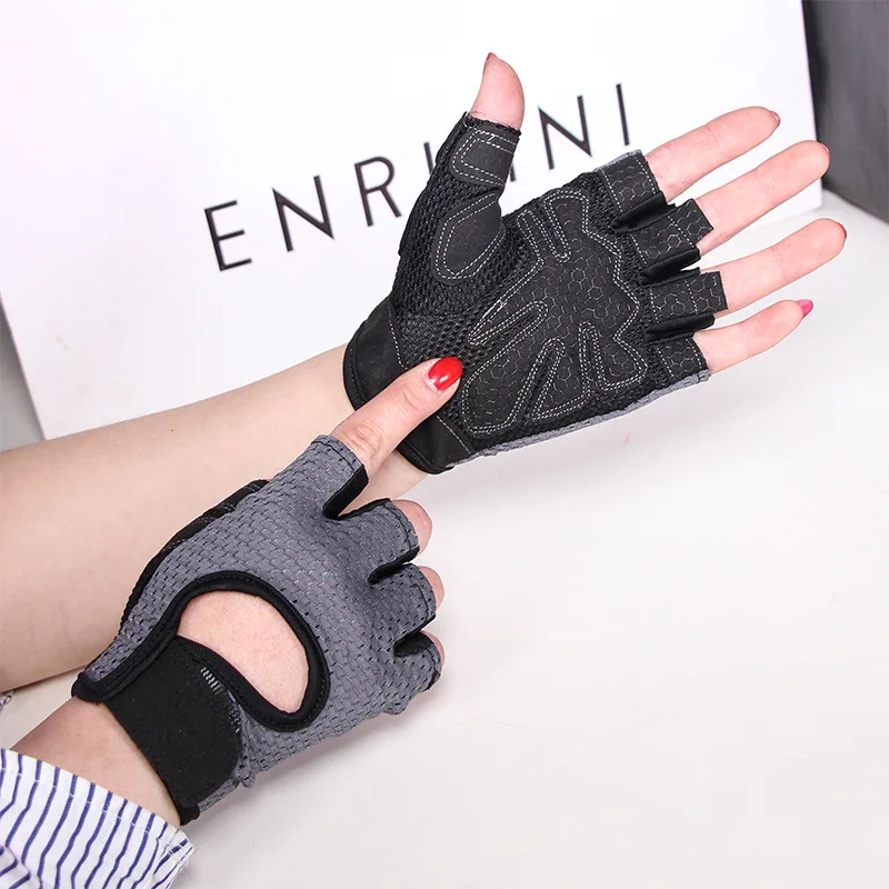Cycling Fingerless Gloves Professional Gym Fitness Breathable Anti-Slip Women Men Half Finger Summer Fishing Female Bicycle Bike 3