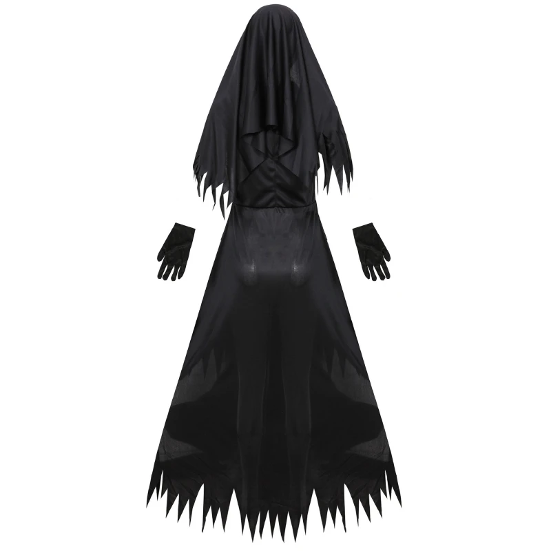 Halloween Terrorist Nun Costume Demon Scary Cosplay Costumes Long Robes Lady Spooktacular Bloody Nun Cosplay Fancy Dress