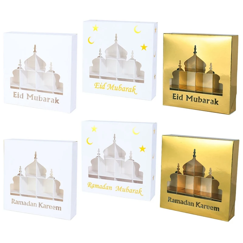 

Eid Mubarak Gift Box Cake Candy Box Ramadan Decoration for Home 2024 Islamic Muslim Party Supplies Eid Al-fitr Ramadan Kareem