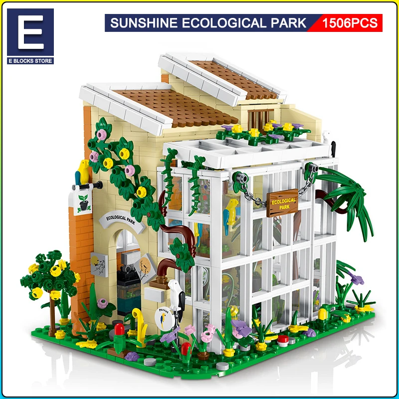 

Creative City Light Sunshine Flower Room Building Blocks Model Sets MOC Streetview Modular Architecture Boys Toys Childrens Gift