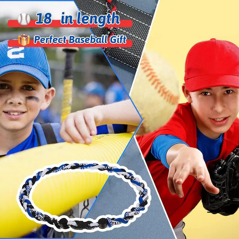 Braided Rope Baseball Necklace 18 Inches For Soccer baseball necklace
