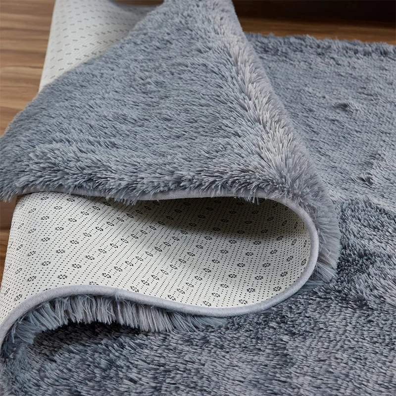 Gray Shaggy Area Rug 6