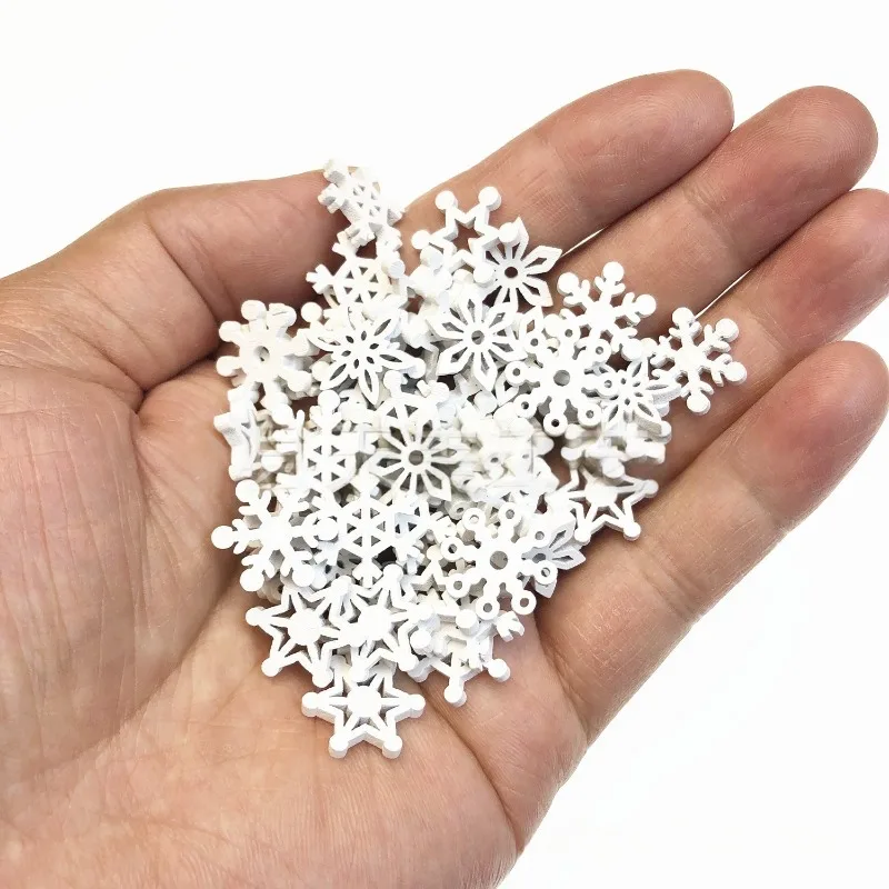 Didiseaon 100stuks Kerst Mini Sneeuwvlok Decoraties Creatieve Hars Sneeuwvlokken Voor Ambachten Fotografie Props Feestelijke Versiering Veilig Duurzaam Materiaal