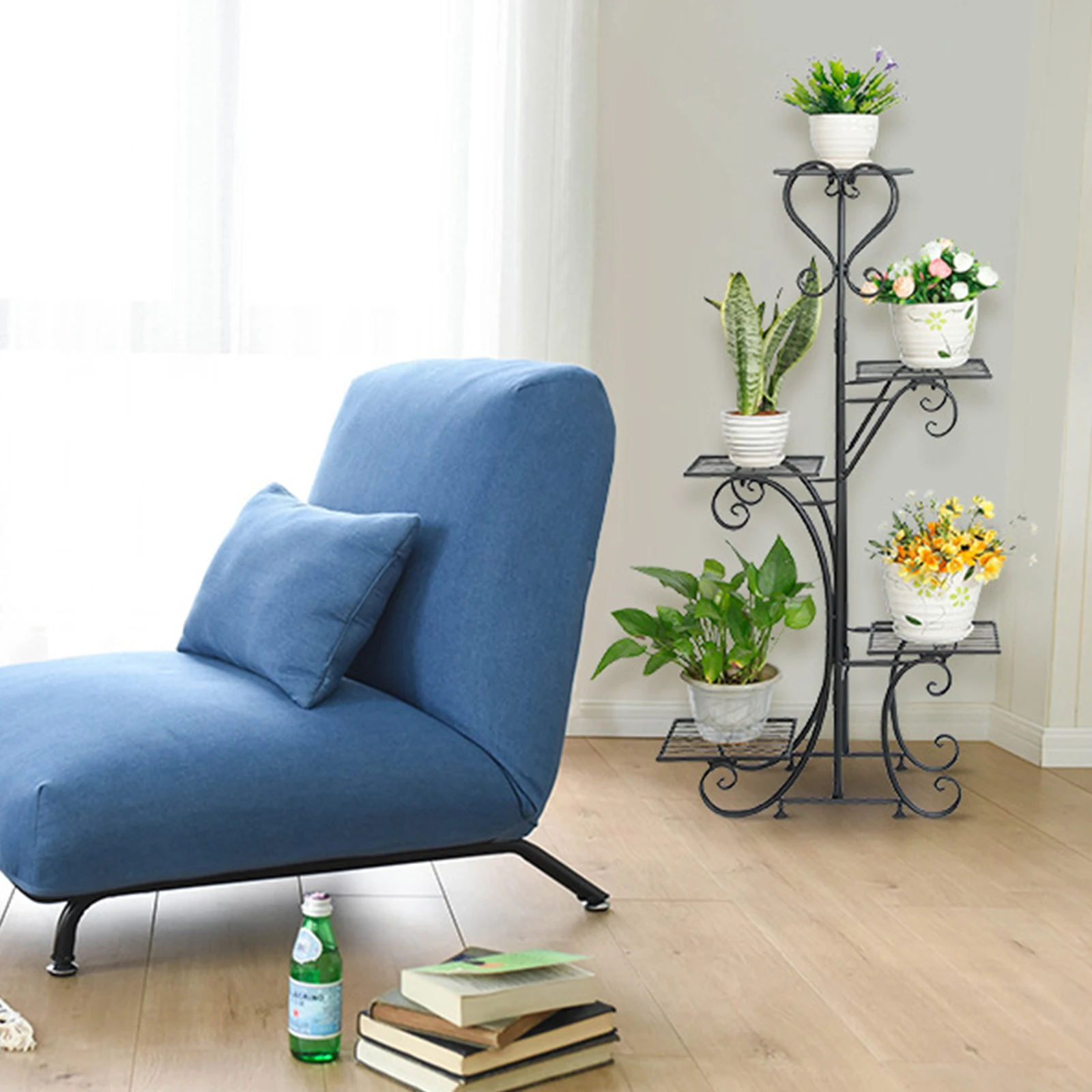 5 Tier Plant Stand and Flower Stand Flower Shelves Planter Rack Storage Organizer Display Indoor Garden Balcony