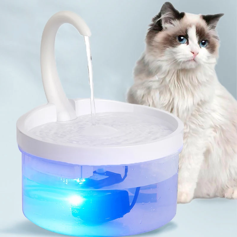 Fuente de agua automática para gatos, dispensador de agua con grifo para  perros, filtro transparente, bebedero con Sensor para mascotas, Alimentador  automático para beber, 2,3 L - AliExpress