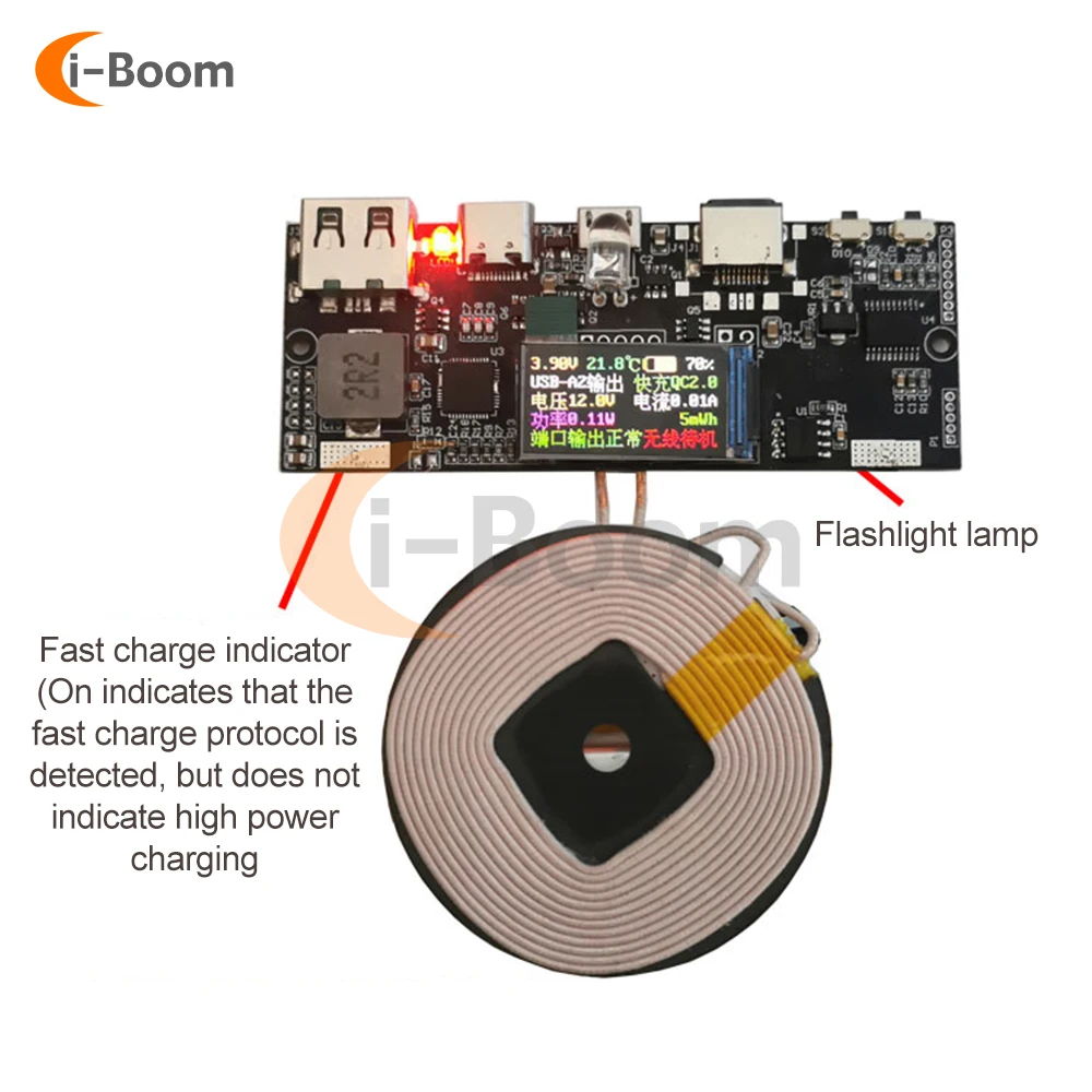 18650 DIY      , ȣ LED ÷ , QC3.0 QC4.0  USB 5A PD   