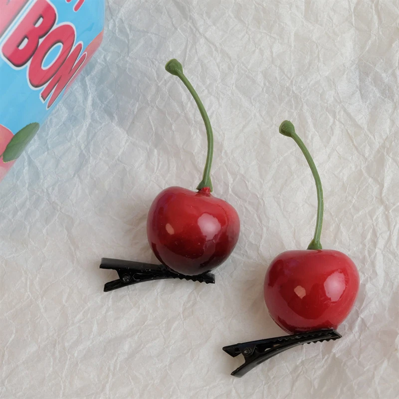 2PCS Fashion Cherry Hair Clip 2