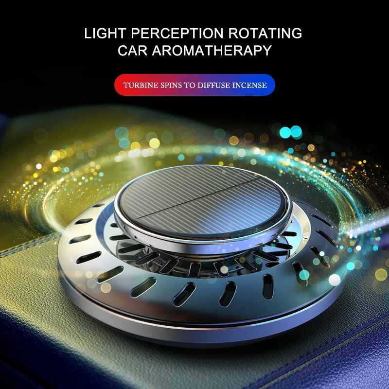 

Solar Rotation Car Air Freshener Creative UFO Perfume Diffuser Essential Oil Aromatherapy Ornament Car Interior Accessories