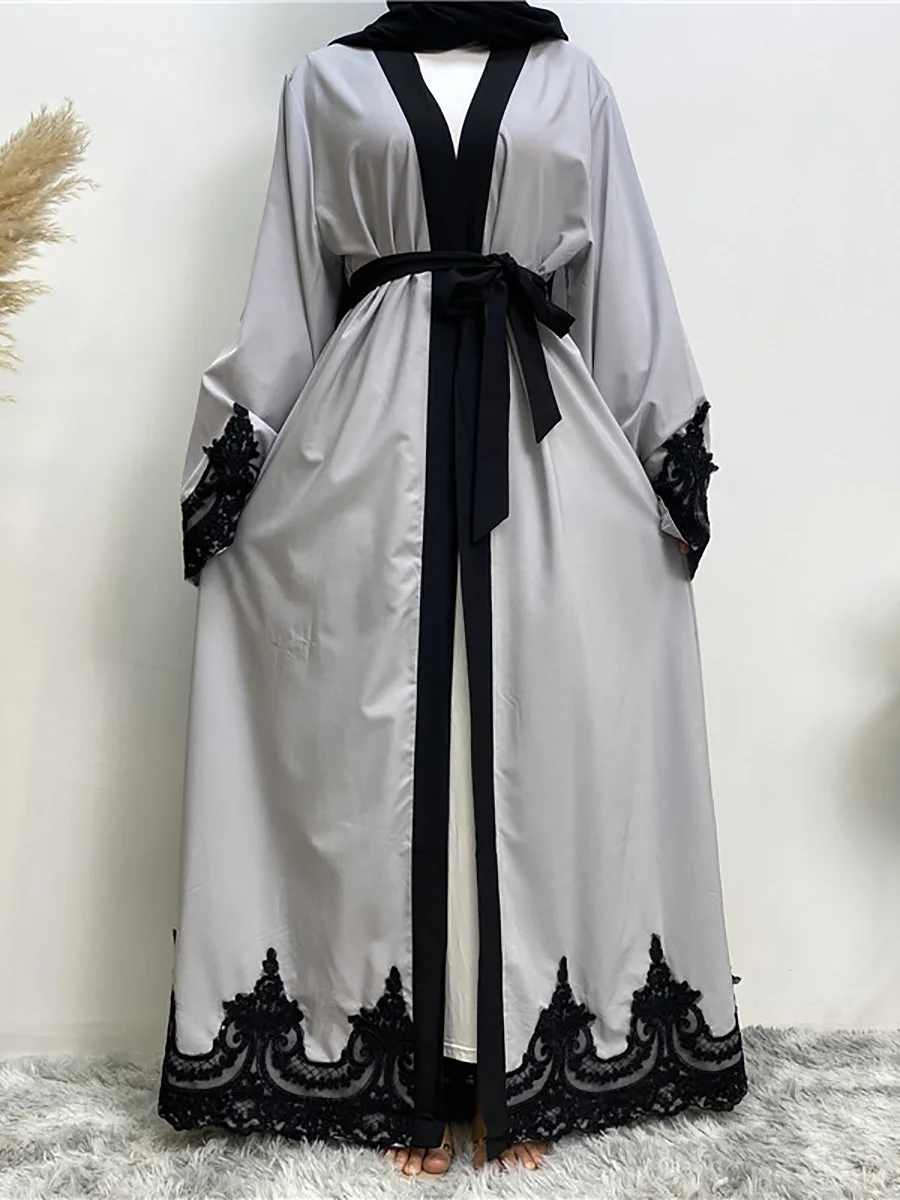 36/5000 Moderate Abaya Ramadan abaya for women Muslim Turkish Arab abaya Islamic Clothing for Muslim women Kimono abaya - Image 5