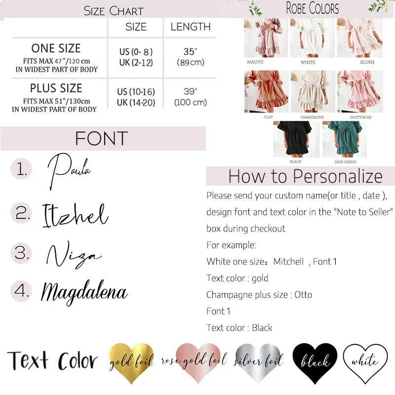 Bride Robes Personalized Bridesmaid Robes Ruffled Bridal Shower Dressing Gown Wedding Day Robe Custom Ruffle Kimonos