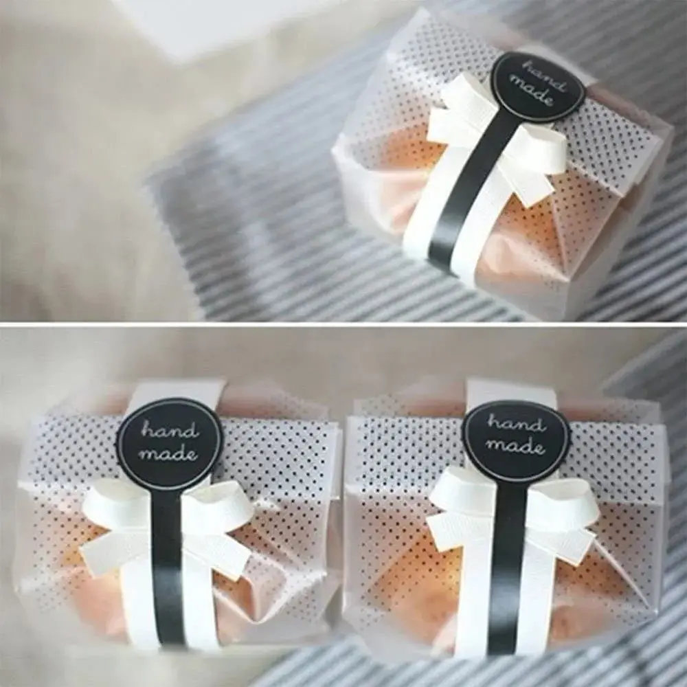 10PCS X10 빈티지 수제 스티커 블랙 인감 라벨 비스킷 가방 스티커 선물 빵집 포장 비스킷 가방 씰링 장식 Iabel
