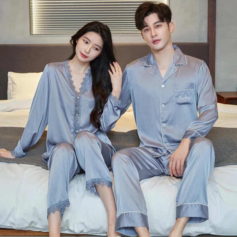 Pajamas Suit Lovers' Print Nightwear Casual 2PCS Pijamas Set