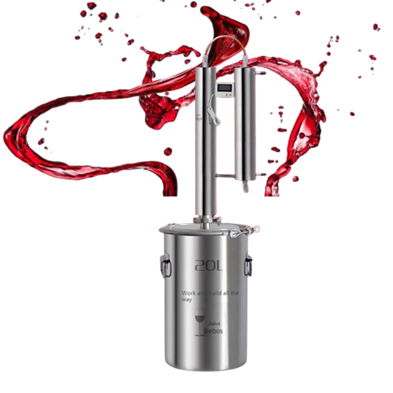Stainless Steel Alcohol Distiller Machine Brew Water Wine Essential Oil Distillation Home Brewing Equipment 2