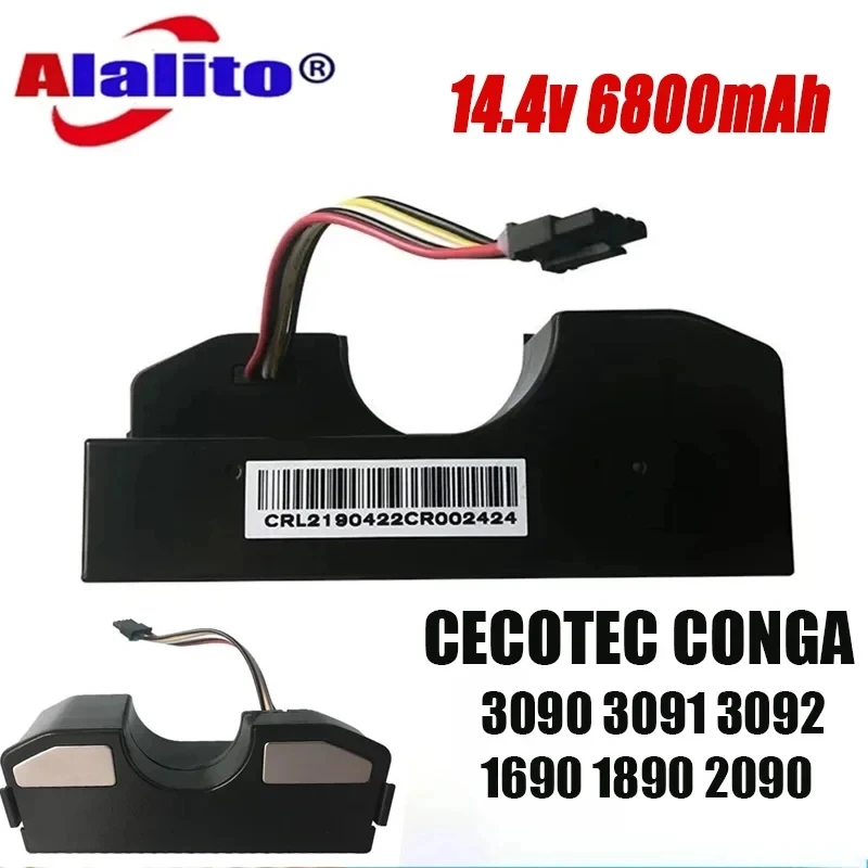 

CECOTEC CONGA 3090 3091 3092 1690 1890 2090 Robot Vacuum Cleaner Battery Pack Replacement Accessories 14.4 Volts 6800mAh