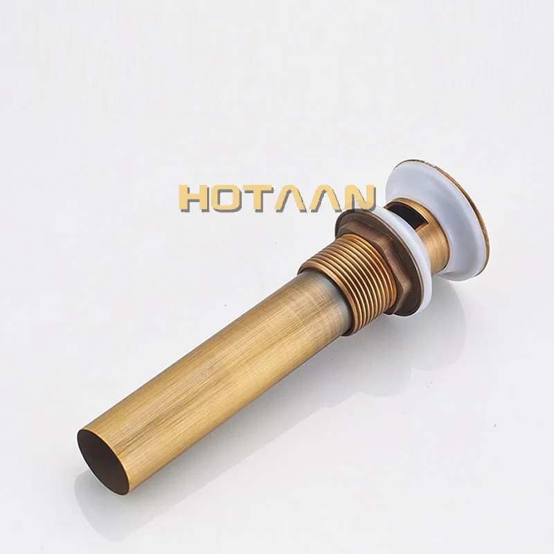 Antique Bathroom Brass Pop Up Sink Drain Basin Waste