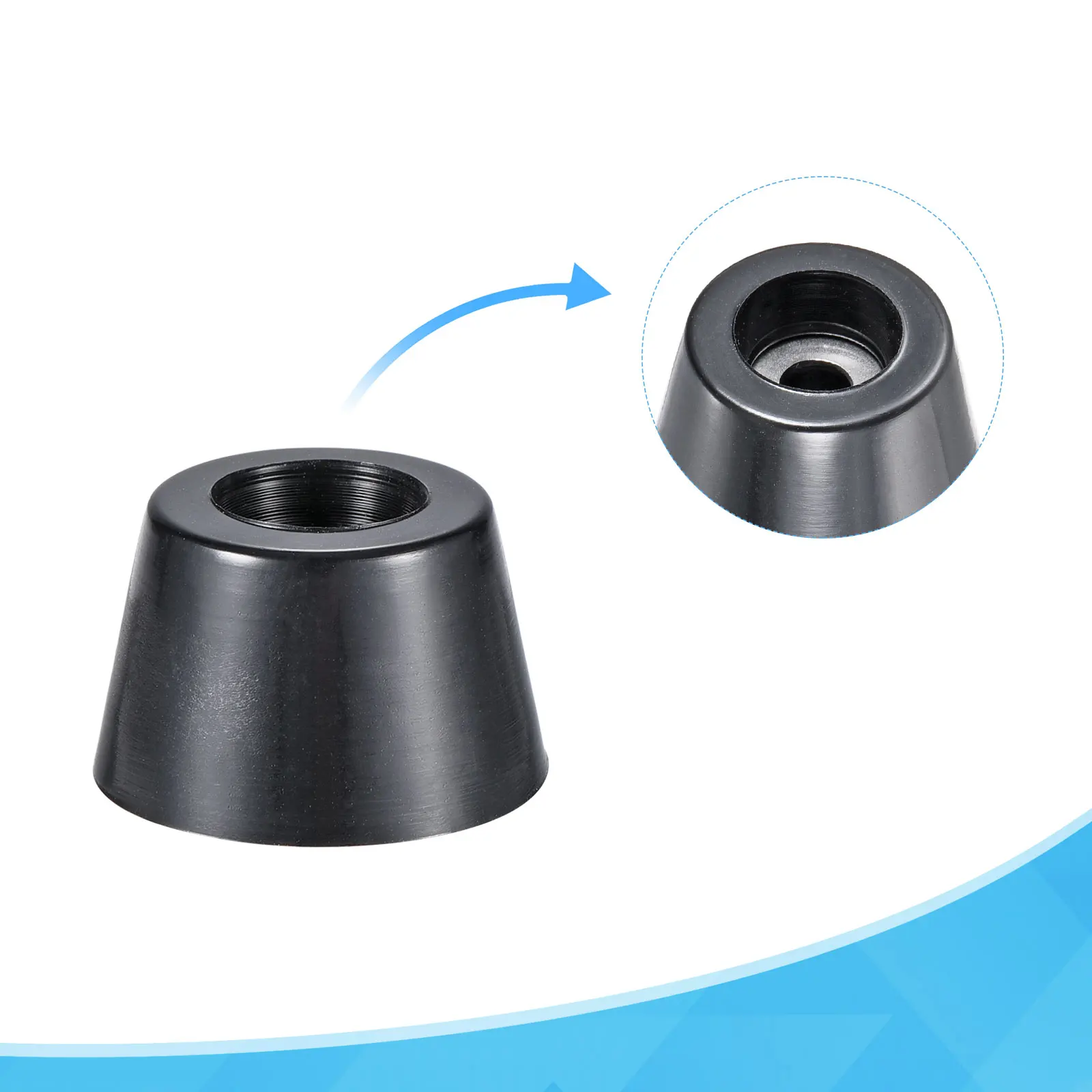 Uxcell 8Pcs 0.51" H x 0.83" W Rubber Bumper Feet w Stainless Steel Washer and Screws