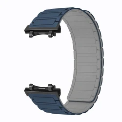 Magnetic Silicone Sports Replacement Smart Watch Band - Durable Strap and Comfortable Bracelet in Elegant Design - Amazfit T - Rex 3 (Blue Grey)