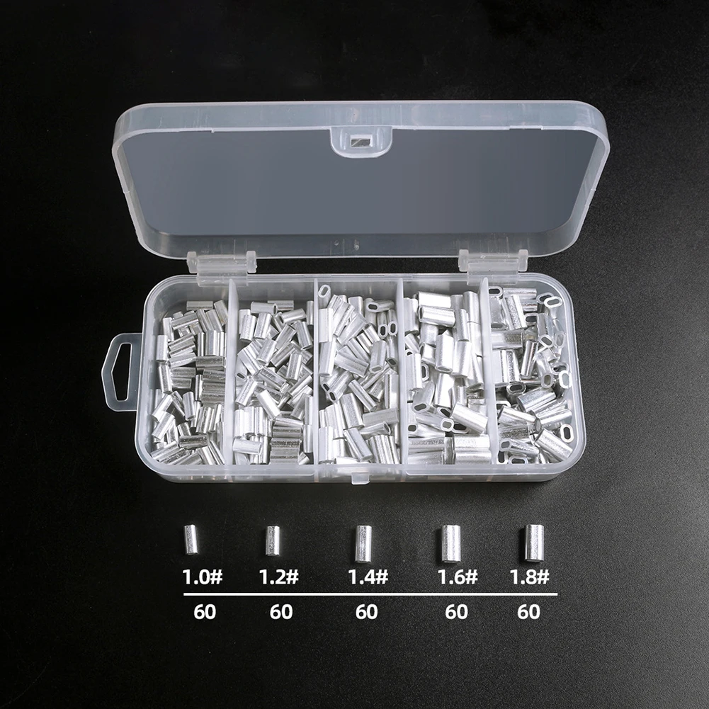 

Single/Double Crimp Sleeves Fishing Line Tube Connector For Leader Rigs Aluminum Tube String Hook Trident Balance Tackle