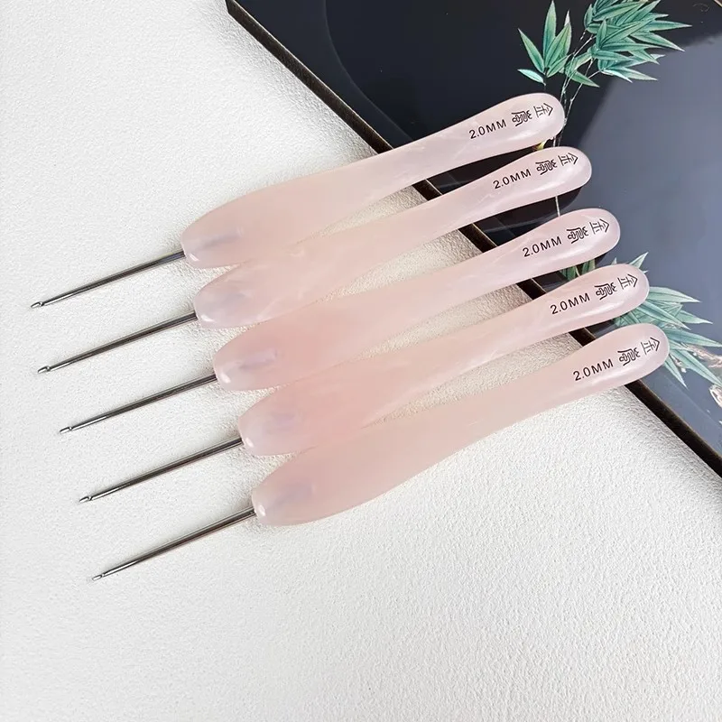 JinLan Crochet Needle Resin Cass Stainl Steel Needle Handmade Doll Yarn Crochet Tool Home Fabric Sewing DIY Materials
